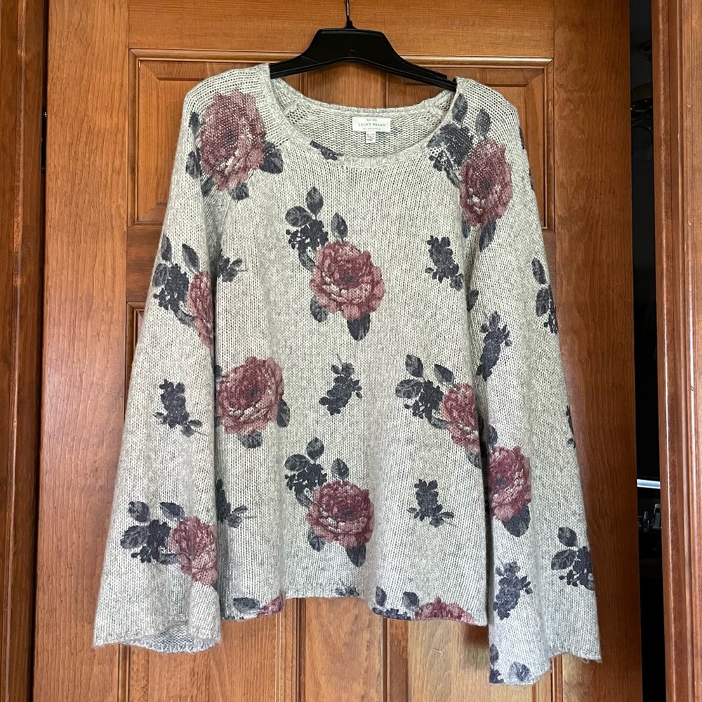 Lucky brand floral sweater